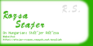 rozsa stajer business card